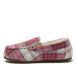 Kids Fuzzy Lined Plaid Moccasin Slippers, alternative image