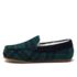 Kids Fuzzy Lined Plaid Moccasin Slippers, alternative image