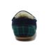 Kids Fuzzy Lined Plaid Moccasin Slippers, alternative image