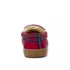 Kids Fuzzy Lined Plaid Moccasin Slippers, alternative image