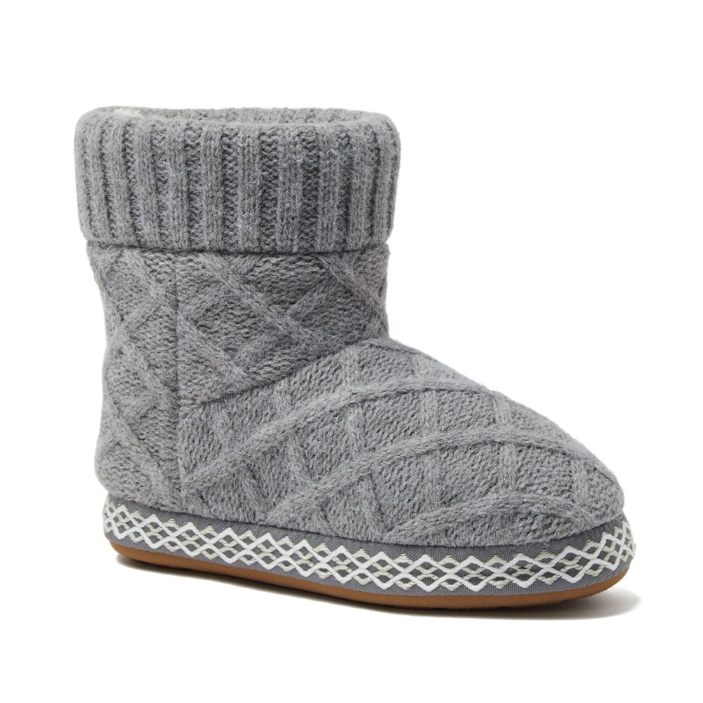 Kids Sherpa Lined Sweater Bootie Slippers Lands End