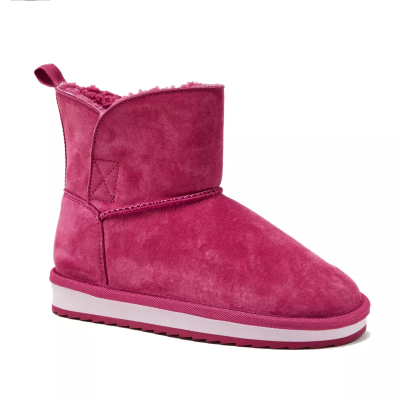 Kids Lined Suede Indoor Outdoor Boots, alternative image