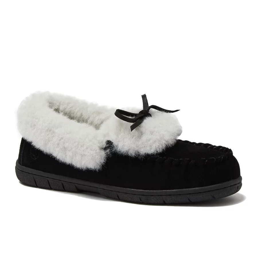 Women's Fluffy Lined Indoor Outdoor Moccasin Slippers