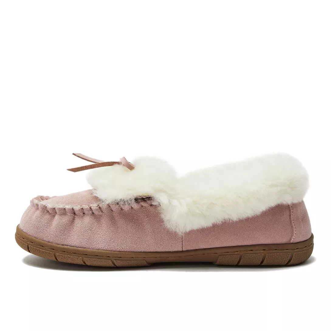 Women's Fluffy Lined Indoor Outdoor Moccasin Slippers