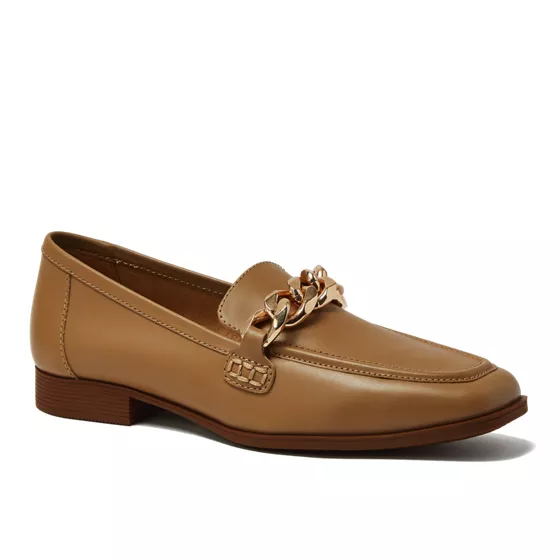 Women's Chain Leather Loafers - primary