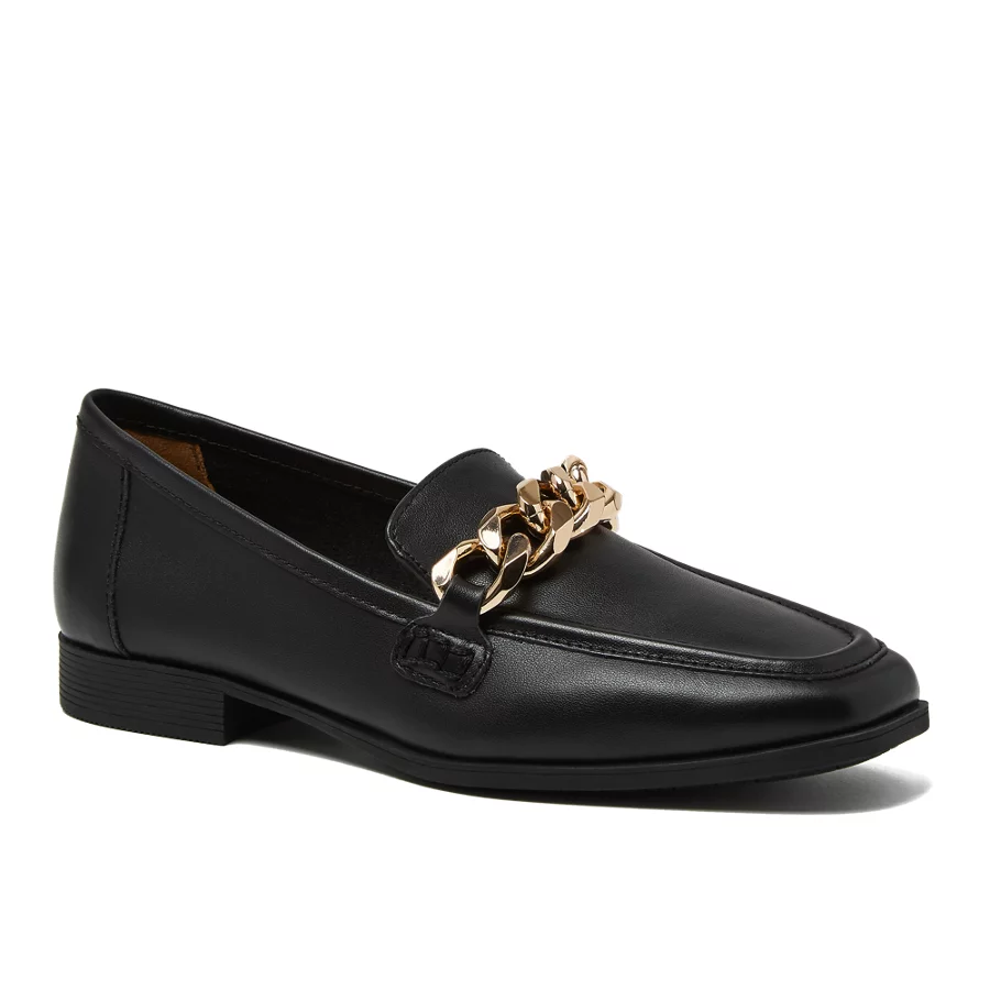School Uniform Women's Chain Leather Loafers view 1