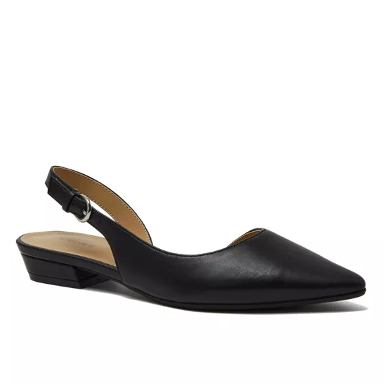 Women's Leather Slingback Low Heels - primary