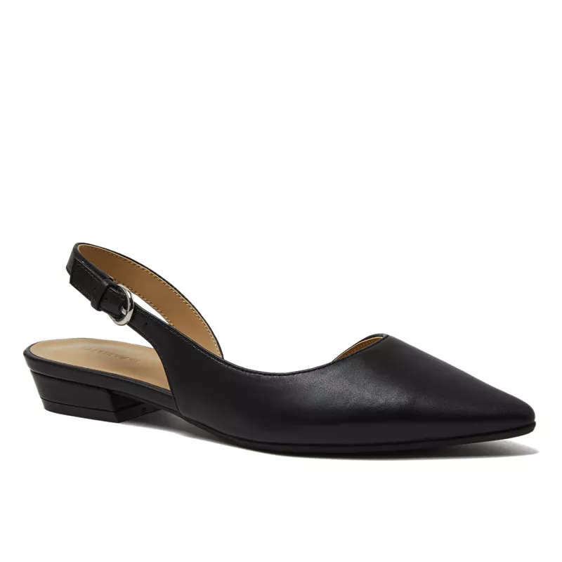 Women's Leather Slingback Low Heels, alternative image