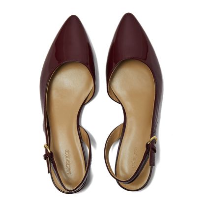 Women's Leather Slingback Low Heels - image 1