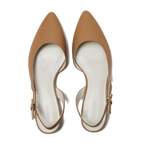 School Uniform Women's Leather Slingback Low Heels, alternative image