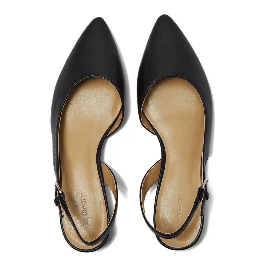 School Uniform Women's Leather Slingback Low Heels view 2