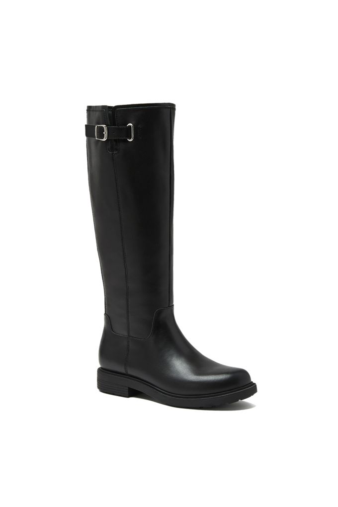 Women's Leather Knee High Riding Boots - Lands' End - Black - 8H