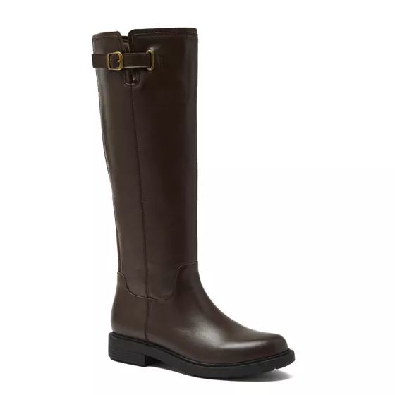 Women's Leather Knee High Riding Boots - primary