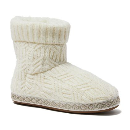 Women's Sherpa Lined Sweater Bootie Slippers - primary