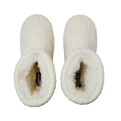 Women's Sherpa Lined Sweater Bootie Slippers - image 1