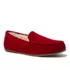 Women's Fuzzy Lined Suede Moccasin Slippers, alternative image