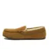 Women's Fuzzy Lined Suede Moccasin Slippers, alternative image