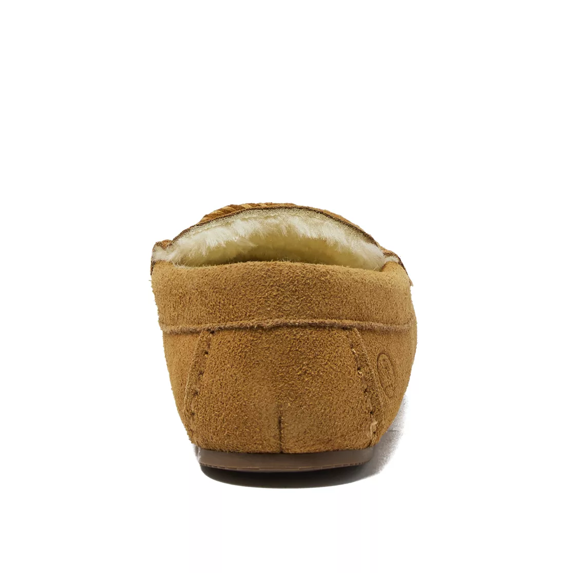 Women's Fuzzy Lined Suede Moccasin Slippers