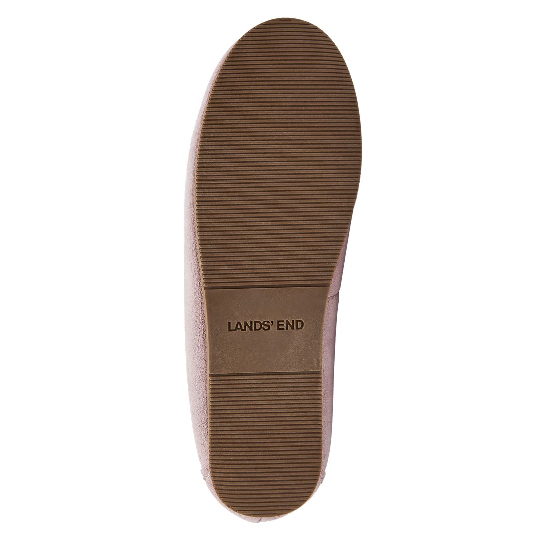Women's Fuzzy Lined Suede Moccasin Slippers
