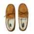 Men's Shearling Lined Suede Indoor Outdoor Moccasin Slippers, alternative image