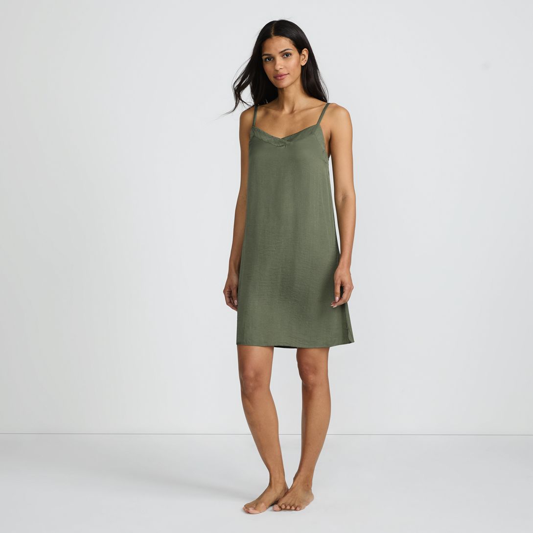 Women's Matte Satin 2 Piece Pajama Set - Nightgown and Robe