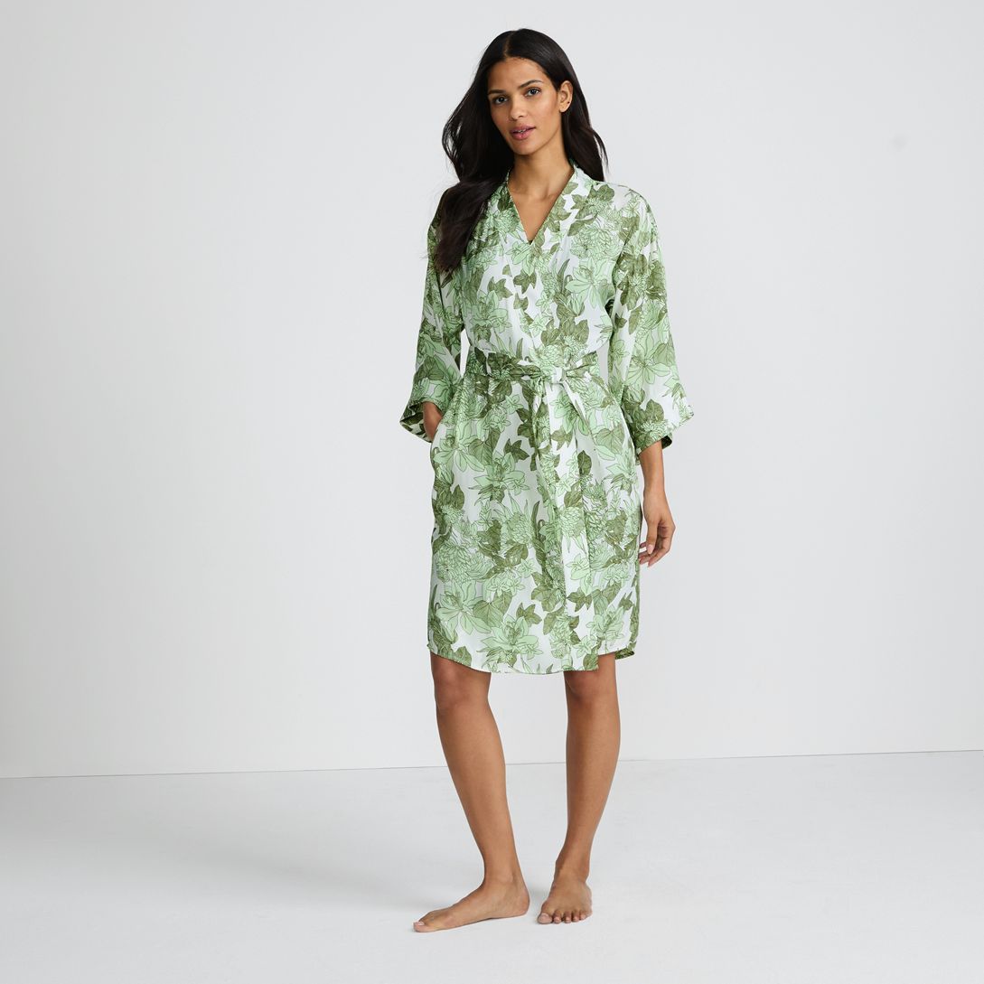 Women's Matte Satin 2 Piece Pajama Set - Nightgown and Robe