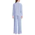 Women's Petite Cotton Poplin 2 Piece Pajama Set - Long Sleeve Top and Pants, Back