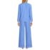 Women's Petite Cotton Poplin 2 Piece Pajama Set - Long Sleeve Top and Pants, Back