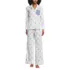 Women's Cotton Poplin 2 Piece Pajama Set - Long Sleeve Top and Pants, Front
