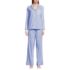 Women's Cotton Poplin 2 Piece Pajama Set - Long Sleeve Top and Pants, Front
