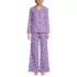 Women's Cotton Poplin 2 Piece Pajama Set - Long Sleeve Top and Pants, Front