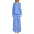 Women's Cotton Poplin 2 Piece Pajama Set - Long Sleeve Top and Pants, Front