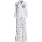 Women's Cotton Poplin 2 Piece Pajama Set - Long Sleeve Top and Pants