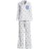 Women's Cotton Poplin 2 Piece Pajama Set - Long Sleeve Top and Pants, Front