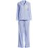 Women's Cotton Poplin 2 Piece Pajama Set - Long Sleeve Top and Pants, Front