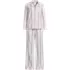 Women's Petite Cotton Poplin 2 Piece Pajama Set - Long Sleeve Top and Pants, Front