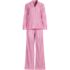 Women's Cotton Poplin 2 Piece Pajama Set - Long Sleeve Top and Pants, Front