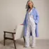 Women's Cotton Poplin 2 Piece Pajama Set - Long Sleeve Top and Pants, alternative image