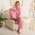 Women's Cotton Poplin 2 Piece Pajama Set - Long Sleeve Top and Pants, alternative image