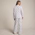 Women's Cotton Poplin 2 Piece Pajama Set - Long Sleeve Top and Pants, Back