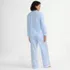 Women's Cotton Poplin 2 Piece Pajama Set - Long Sleeve Top and Pants, Back