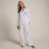 Women's Cotton Poplin 2 Piece Pajama Set - Long Sleeve Top and Pants, Front