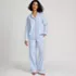 Women's Cotton Poplin 2 Piece Pajama Set - Long Sleeve Top and Pants, Front