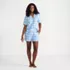 Women Linen 2 Piece Pajama Set - Short Sleeve Top and Shorts, Front