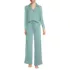 Women's Petite Cooling 2 Piece Pajama Set - Long Sleeve Top and Pants, Front