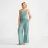 Women's Pointelle 2 Piece Pajama Set - Cami and Wide Leg Pants, Front