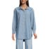 Women's Chambray Oversized Button Front Shirt, Front