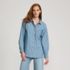 Women's Chambray Oversized Button Front Shirt, Front