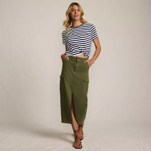 Women's Cool Fade Cargo Midi Skirt | Lands' End