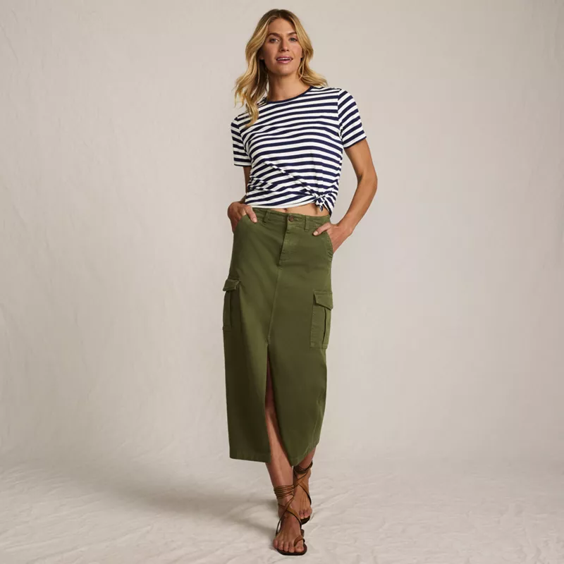 Women's Petite Cool Fade Cargo Midi Skirt, alternative image